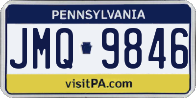 PA license plate JMQ9846