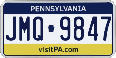 PA license plate JMQ9847