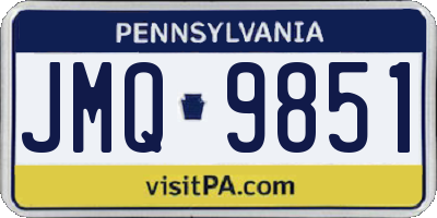 PA license plate JMQ9851