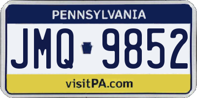 PA license plate JMQ9852