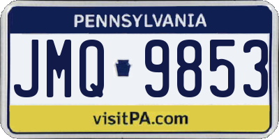 PA license plate JMQ9853