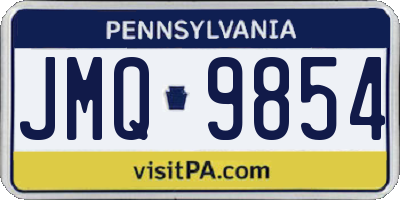 PA license plate JMQ9854