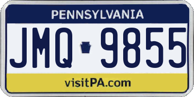 PA license plate JMQ9855