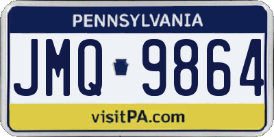 PA license plate JMQ9864