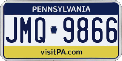 PA license plate JMQ9866