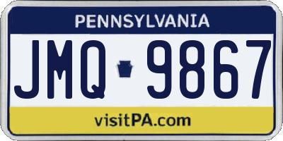 PA license plate JMQ9867