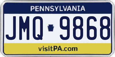 PA license plate JMQ9868