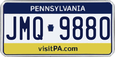 PA license plate JMQ9880
