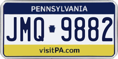 PA license plate JMQ9882