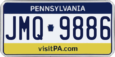 PA license plate JMQ9886