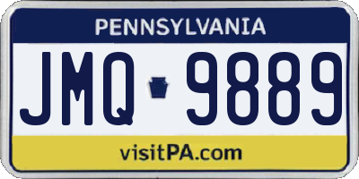 PA license plate JMQ9889