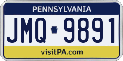 PA license plate JMQ9891
