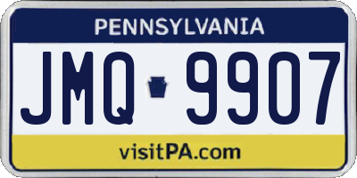 PA license plate JMQ9907