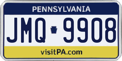 PA license plate JMQ9908