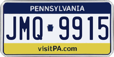 PA license plate JMQ9915