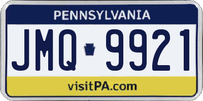 PA license plate JMQ9921