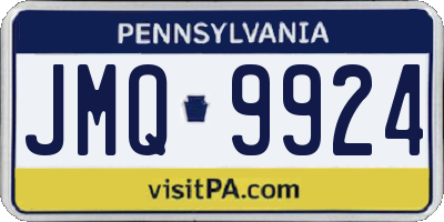 PA license plate JMQ9924