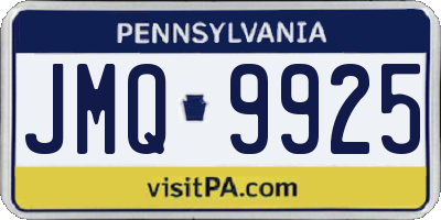 PA license plate JMQ9925