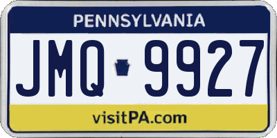 PA license plate JMQ9927