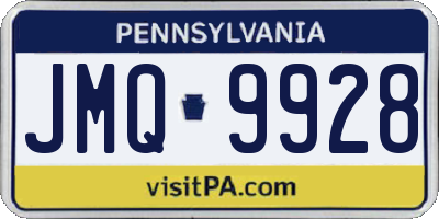 PA license plate JMQ9928