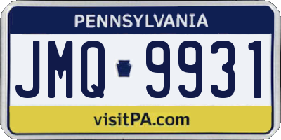 PA license plate JMQ9931