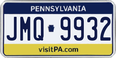 PA license plate JMQ9932