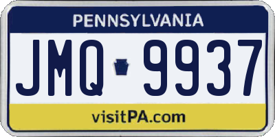 PA license plate JMQ9937