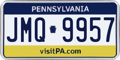 PA license plate JMQ9957