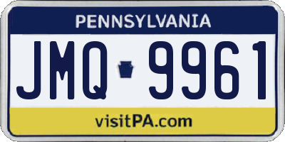 PA license plate JMQ9961