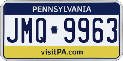 PA license plate JMQ9963