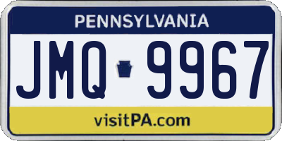 PA license plate JMQ9967