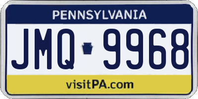 PA license plate JMQ9968