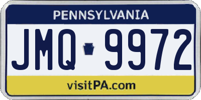 PA license plate JMQ9972
