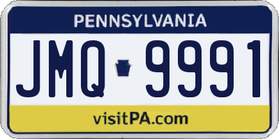 PA license plate JMQ9991