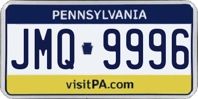 PA license plate JMQ9996