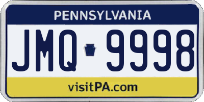 PA license plate JMQ9998