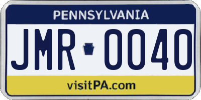 PA license plate JMR0040