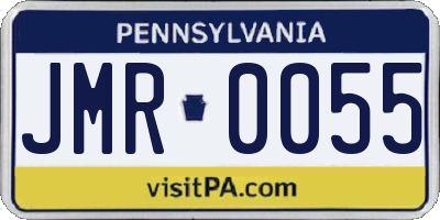 PA license plate JMR0055