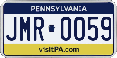 PA license plate JMR0059