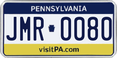 PA license plate JMR0080