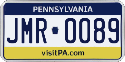 PA license plate JMR0089