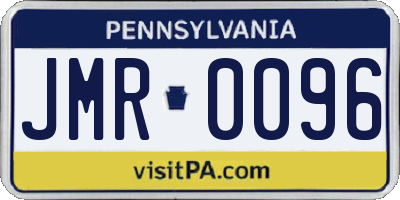 PA license plate JMR0096