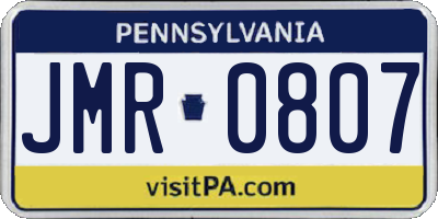 PA license plate JMR0807