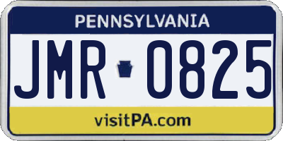PA license plate JMR0825