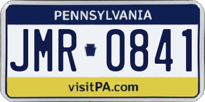 PA license plate JMR0841
