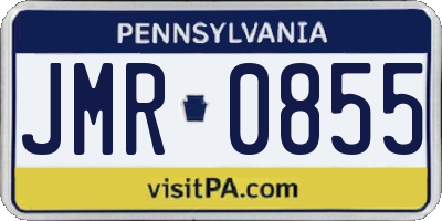 PA license plate JMR0855