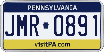 PA license plate JMR0891