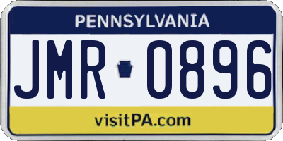 PA license plate JMR0896