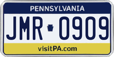 PA license plate JMR0909
