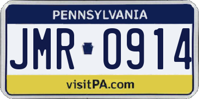 PA license plate JMR0914